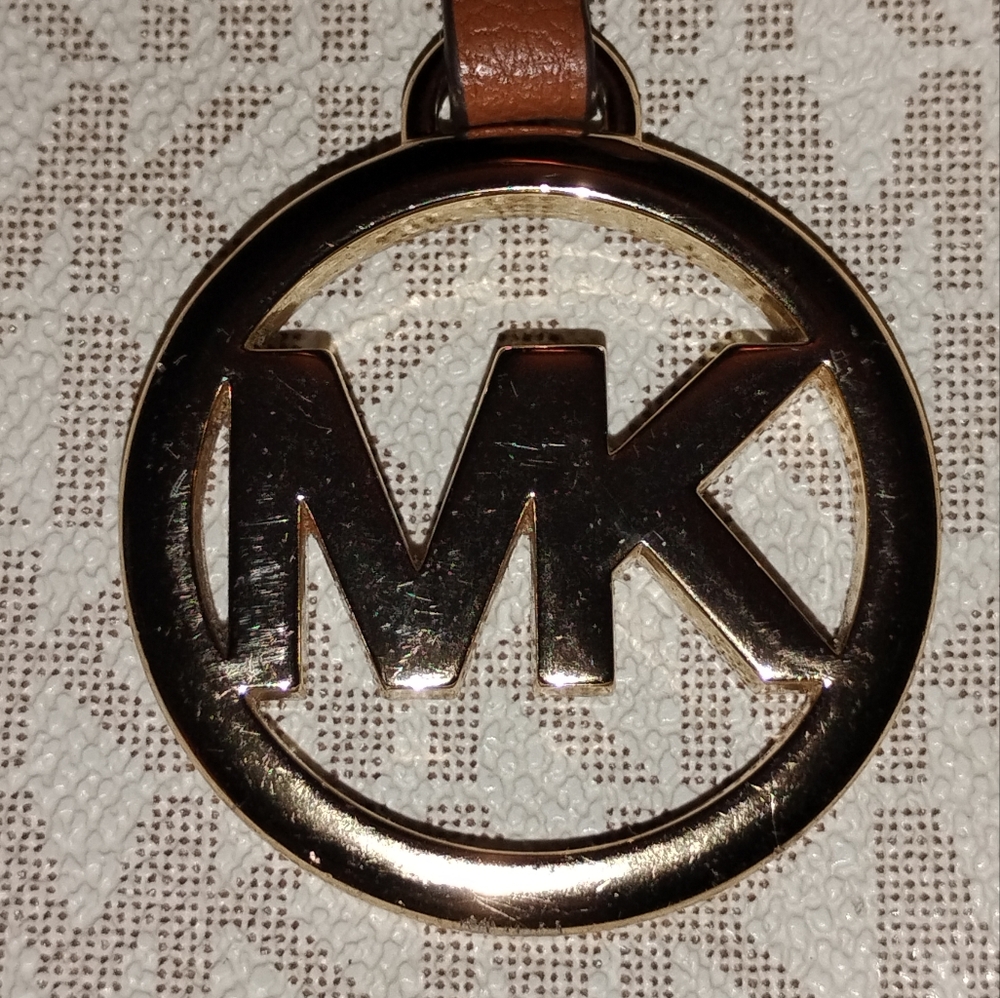 Michael Kors Charlotte Large Logo and Leather Top-Zip Tote Bag - Picture 4 of 10
